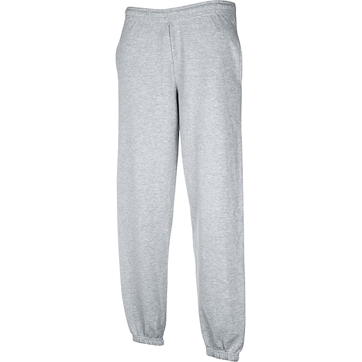 grå Fruit of the Loom Premium Elasticated Cuff Jog Pants - heather grey