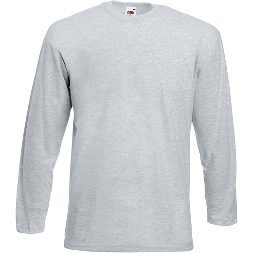gris Fruit of the Loom Valueweight Long Sleeve T - heather grey