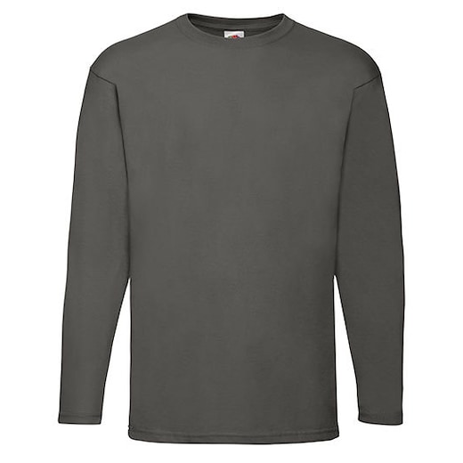 gris Fruit of the Loom Valueweight Long Sleeve T - grafito claro