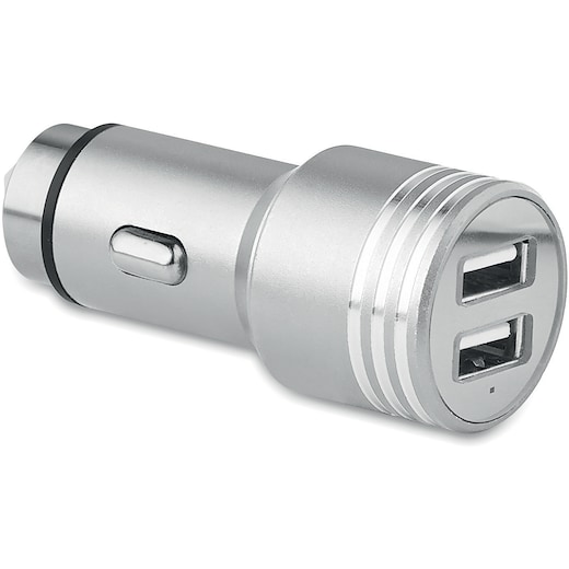 gris Chargeur USB allume-cigare Mika - silver
