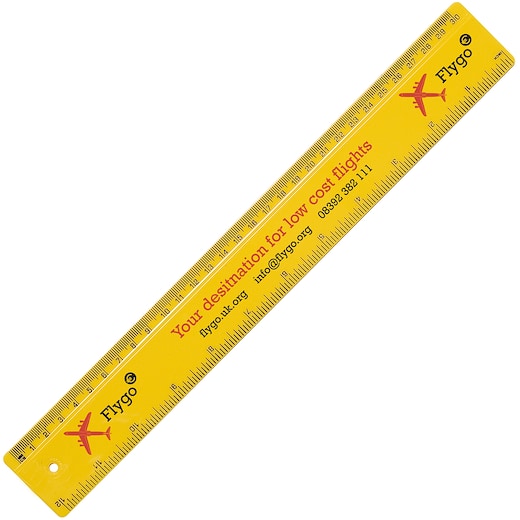 Viivain Vista, 30 cm - keltainen