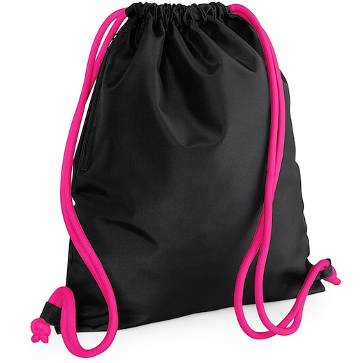 sort Bagbase Iconic - black/ fuchsia