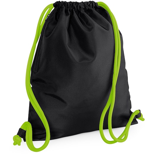 sort Bagbase Iconic - black/ lime green