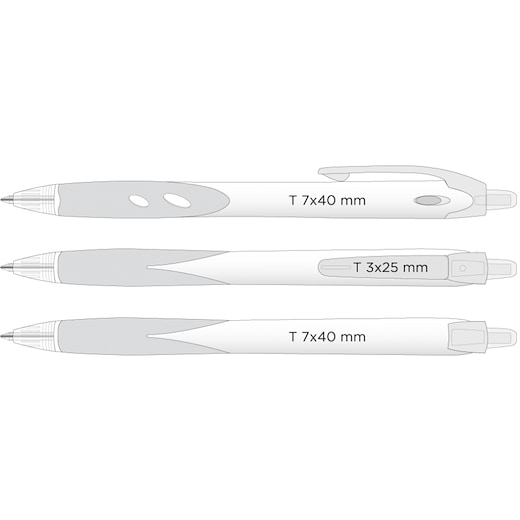 Pilot Rex Grip White -