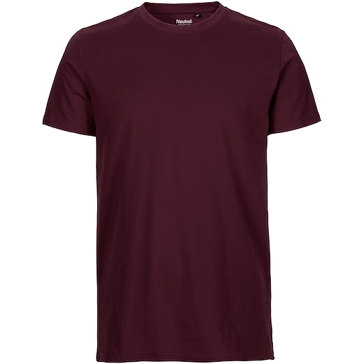 rosso Neutral Mens Fitted T-shirt - burgundy