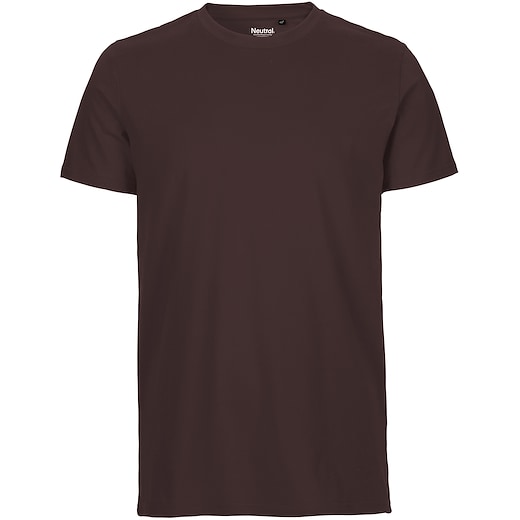 marrón Neutral Mens Fitted T-shirt - marrón