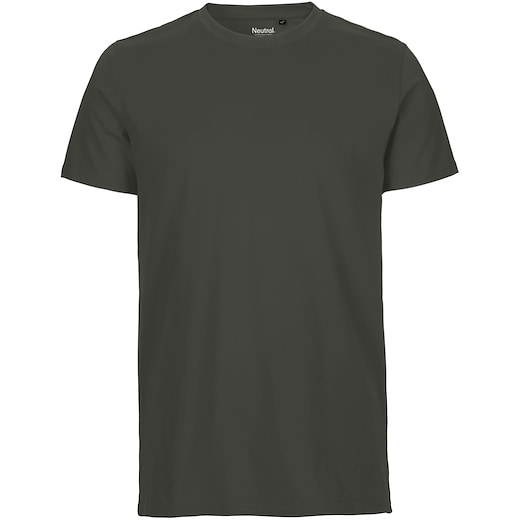 gris Neutral Mens Fitted T-shirt - carbón