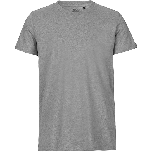 harmaa Neutral Mens Fitted T-shirt - grey