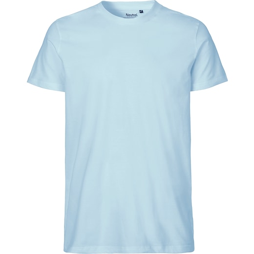 blå Neutral Mens Fitted T-shirt - light blue