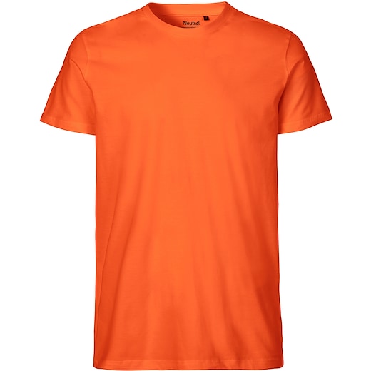 naranja Neutral Mens Fitted T-shirt - naranja