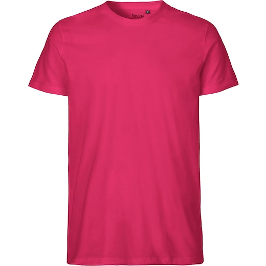 lyserød Neutral Mens Fitted T-shirt - pink
