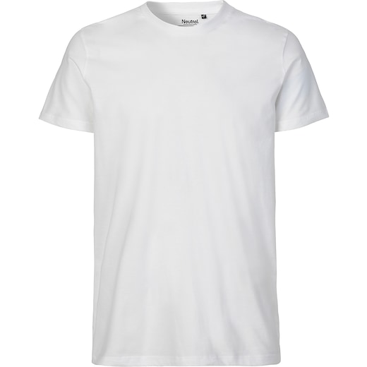 valkoinen Neutral Mens Fitted T-shirt - white