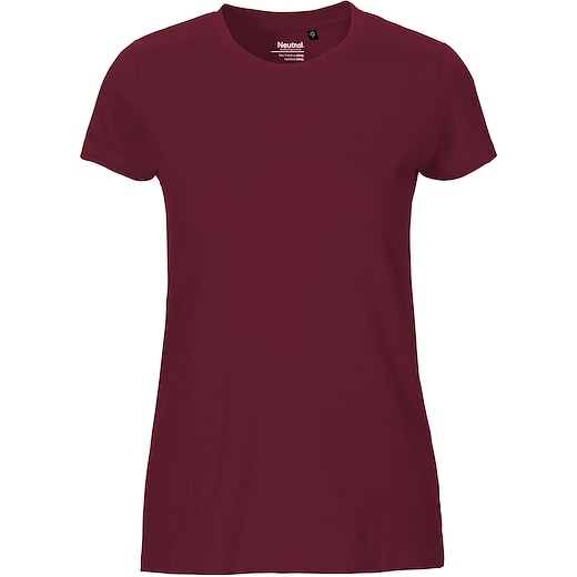 rosso Neutral Ladies Fitted T-shirt - bordeaux