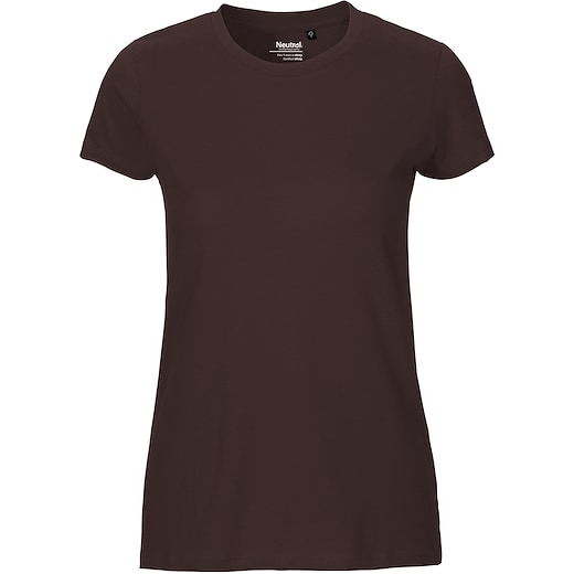 marrón Neutral Ladies Fitted T-shirt - marrón
