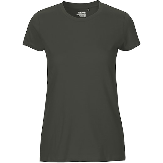 grigio Neutral Ladies Fitted T-shirt - charcoal
