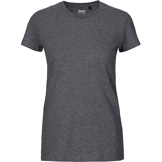 gris Neutral Ladies Fitted T-shirt - jaspeado oscuro