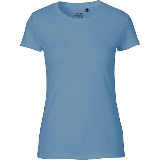 blå Neutral Ladies Fitted T-shirt - dusty indigo