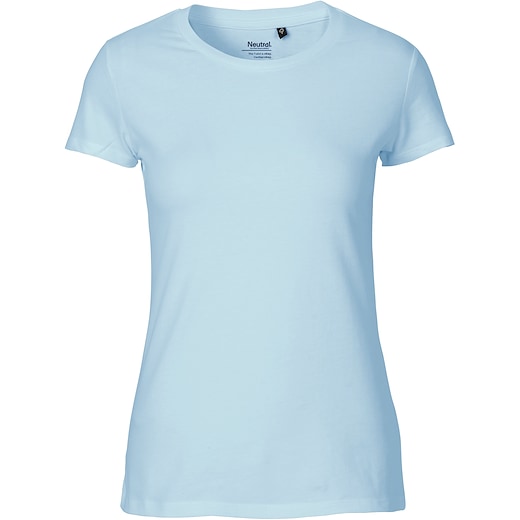 sininen Neutral Ladies Fitted T-shirt - light blue