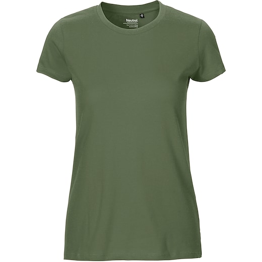 vihreä Neutral Ladies Fitted T-shirt - military green