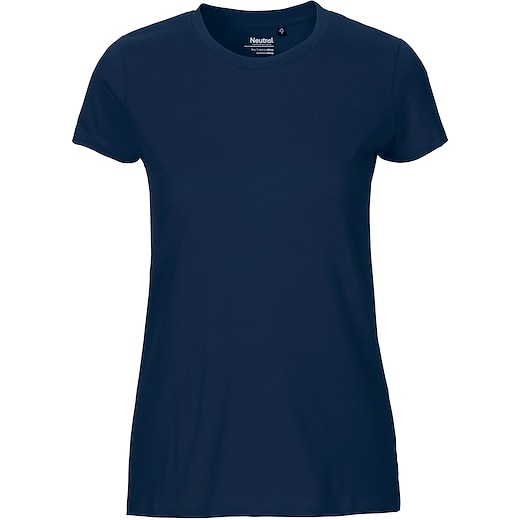 azul Neutral Ladies Fitted T-shirt - azul marino