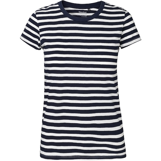  Neutral Ladies Fitted T-shirt - stripes
