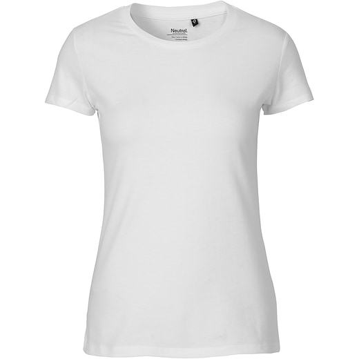hvit Neutral Ladies Fitted T-shirt - white
