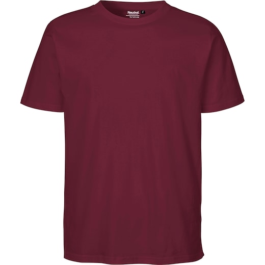 rojo Neutral Unisex Regular T-shirt - burdeos