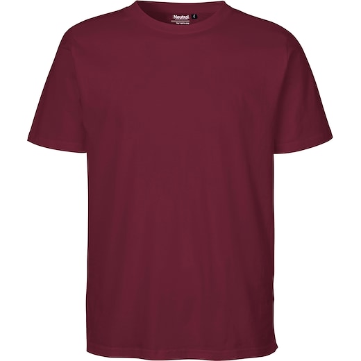 punainen Neutral Unisex Regular T-shirt - bordeaux
