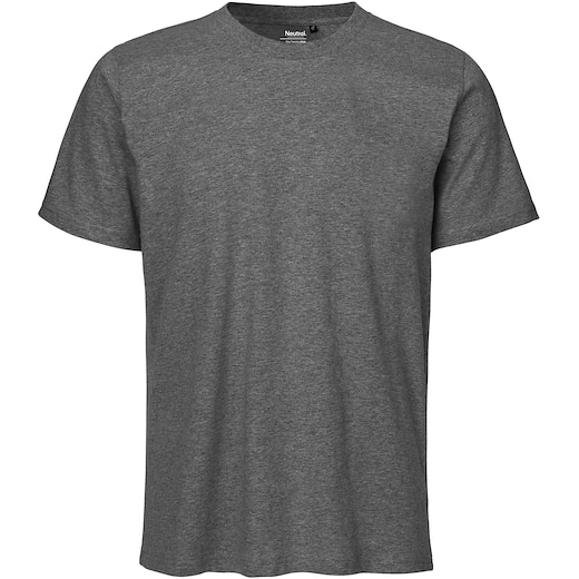 gris Neutral Unisex Regular T-shirt - jaspeado oscuro