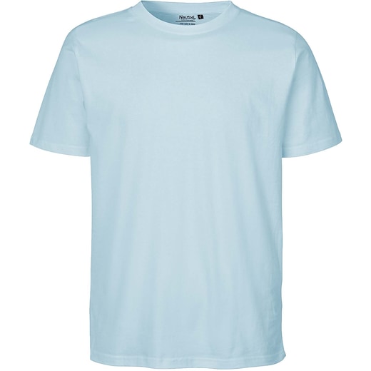 sininen Neutral Unisex Regular T-shirt - light blue