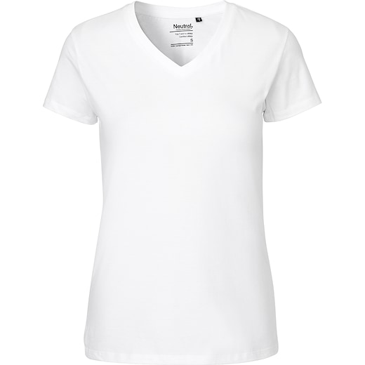 hvit Neutral Ladies V-Neck T-shirt - white