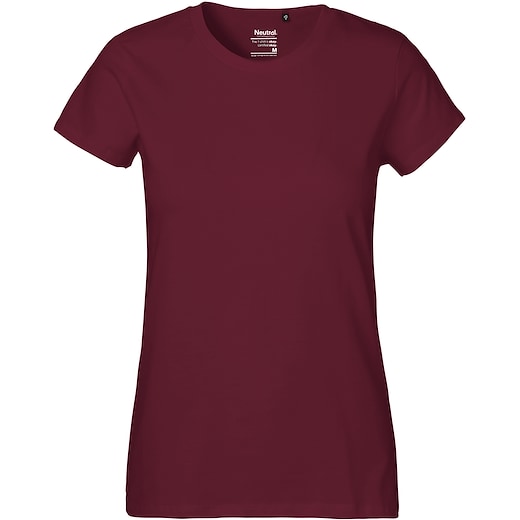 rojo Neutral Ladies Classic T-shirt - burdeos