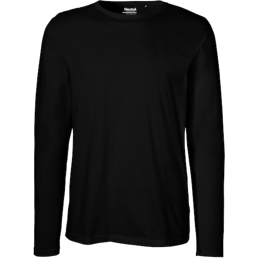negro Neutral Mens Longsleeve T-shirt - negro