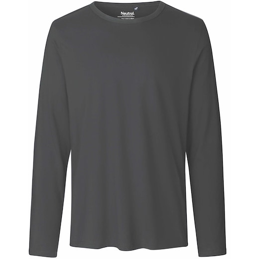 grå Neutral Mens Longsleeve T-shirt - charcoal