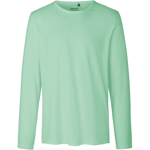 vihreä Neutral Mens Longsleeve T-shirt - dusty mint