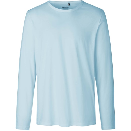 sininen Neutral Mens Longsleeve T-shirt - light blue