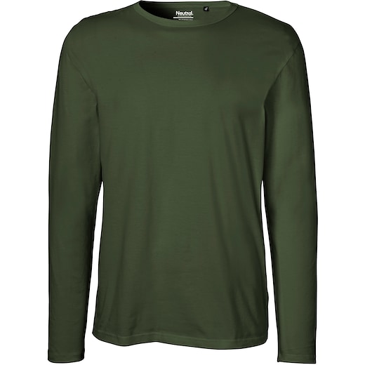 grønn Neutral Mens Longsleeve T-shirt - military green