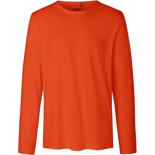 naranja Neutral Mens Longsleeve T-shirt - naranja