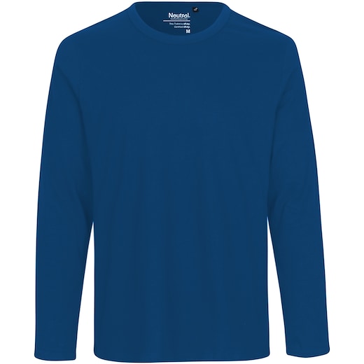 blå Neutral Mens Longsleeve T-shirt - royal blue