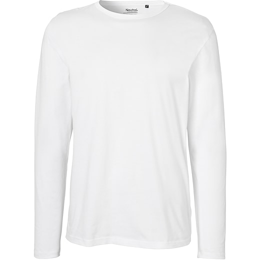 valkoinen Neutral Mens Longsleeve T-shirt - white