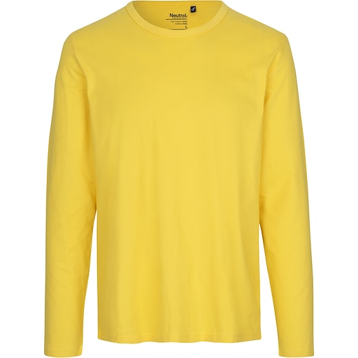 jaune Neutral Mens Longsleeve T-shirt - yellow