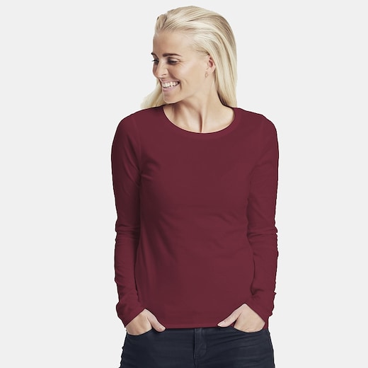 Neutral Ladies Longsleeve T-shirt - burgundy