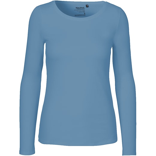bleu Neutral Ladies Longsleeve T-shirt - dusty indigo