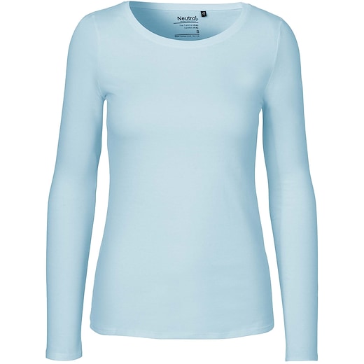 azul Neutral Ladies Longsleeve T-shirt - azul claro