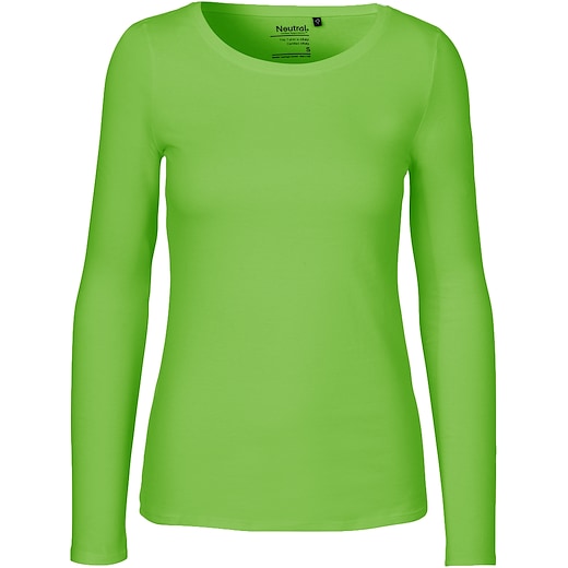 grøn Neutral Ladies Longsleeve T-shirt - lime