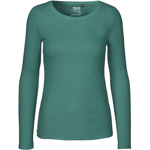 vihreä Neutral Ladies Longsleeve T-shirt - teal