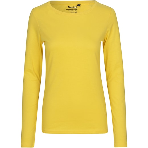 jaune Neutral Ladies Longsleeve T-shirt - yellow