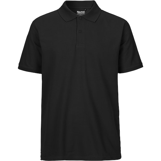 musta Neutral Mens Classic Polo - black