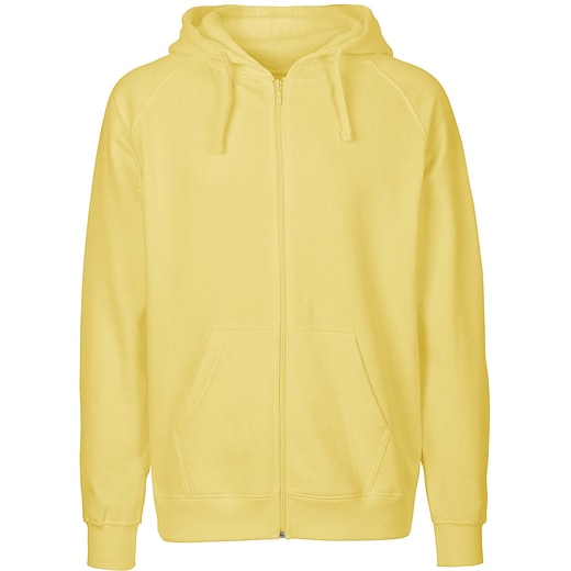 keltainen Neutral Mens Zip Hoodie - dusty yellow