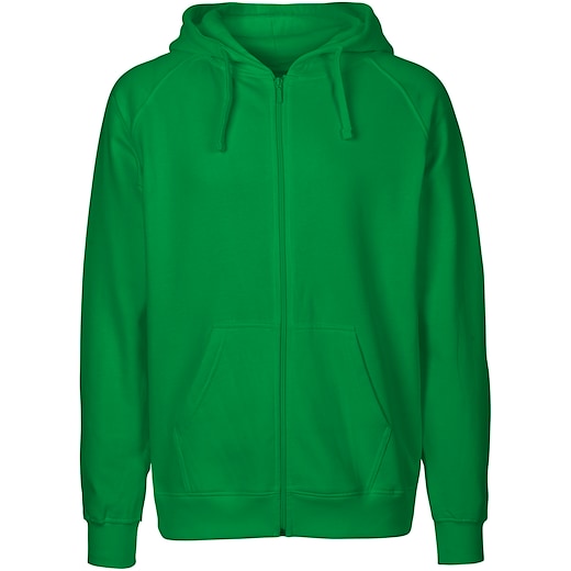 grønn Neutral Mens Zip Hoodie - green